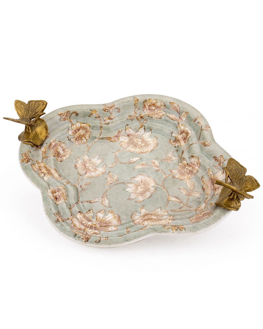 Блюдо с бабочками Glasar C414C/LG3677