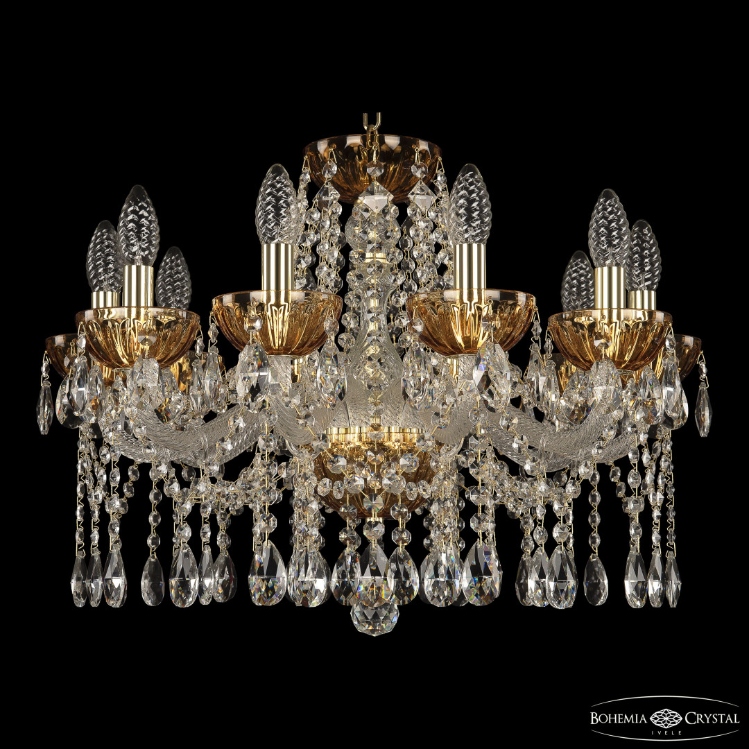 Люстра 5413/10/200 G Amber/M-1H Bohemia Ivele Crystal