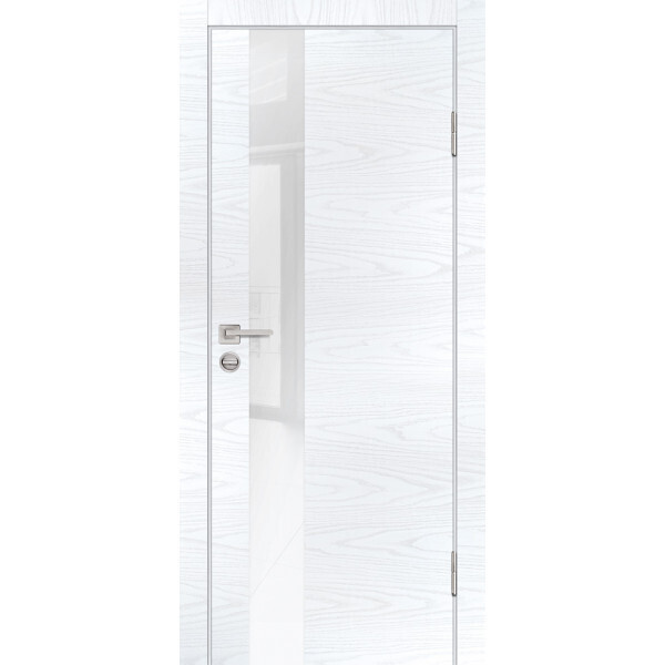 Межкомнатная дверь Graf P-10 белоснежный лакобель Дуб скай белый (2000 х 800)