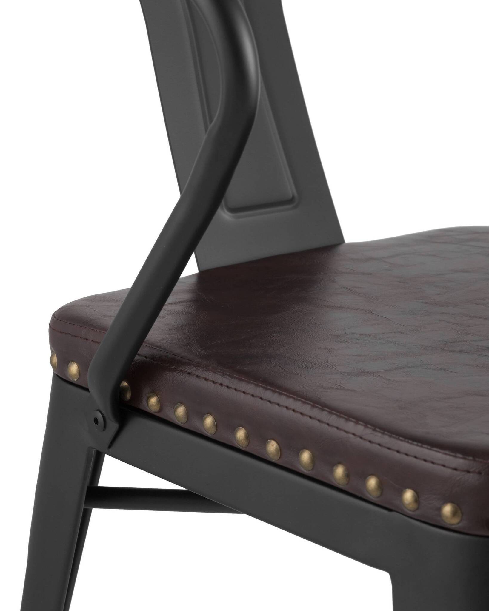 Стул TOLIX ARMS SOFT с подлокотниками черный матовый Stool Group