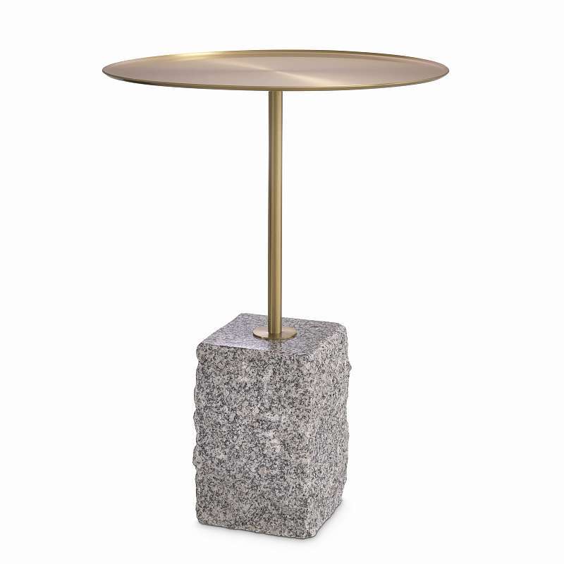 Приставной столик Eichholtz Cole brushed brass finish granite 115545
