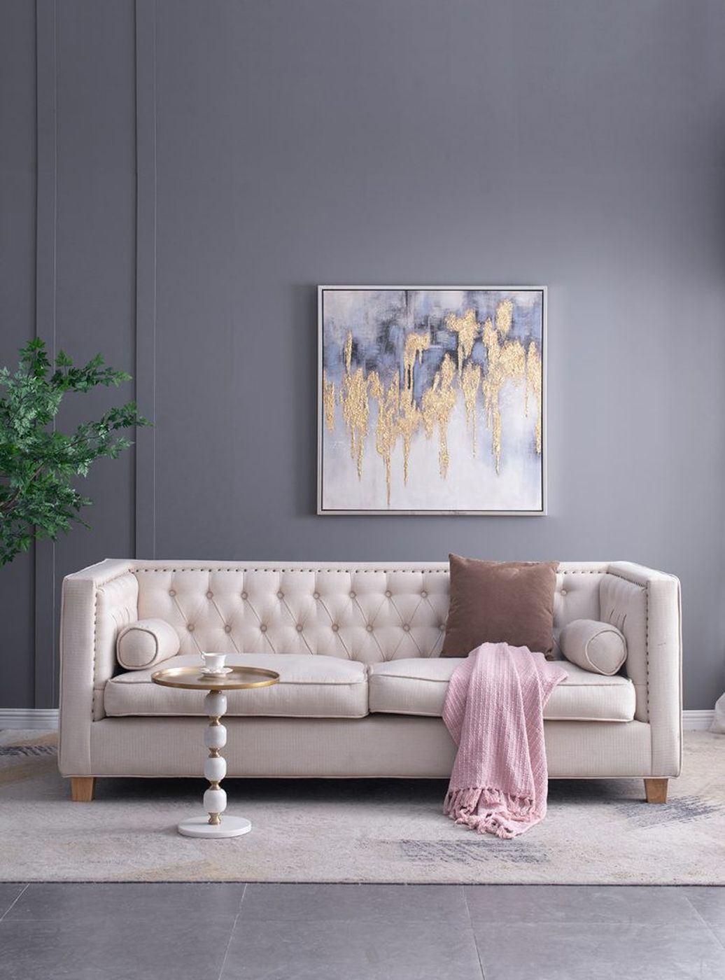 Плед Glasar T83754-TAN-SA