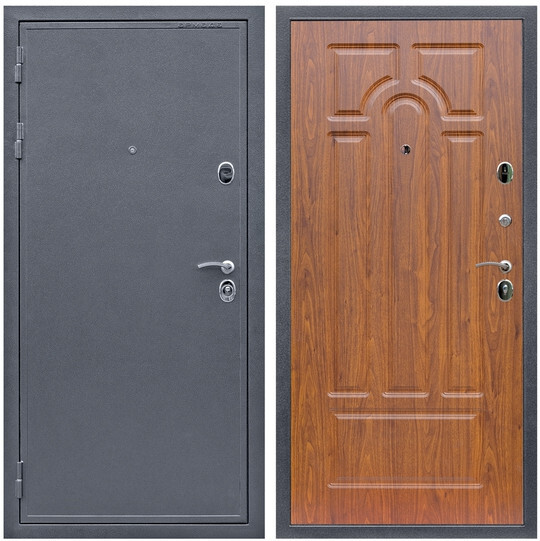 Дверь входная Graf Лондон 2 Антик серебро / МДФ 6 мм ФЛ-58 Мореная береза