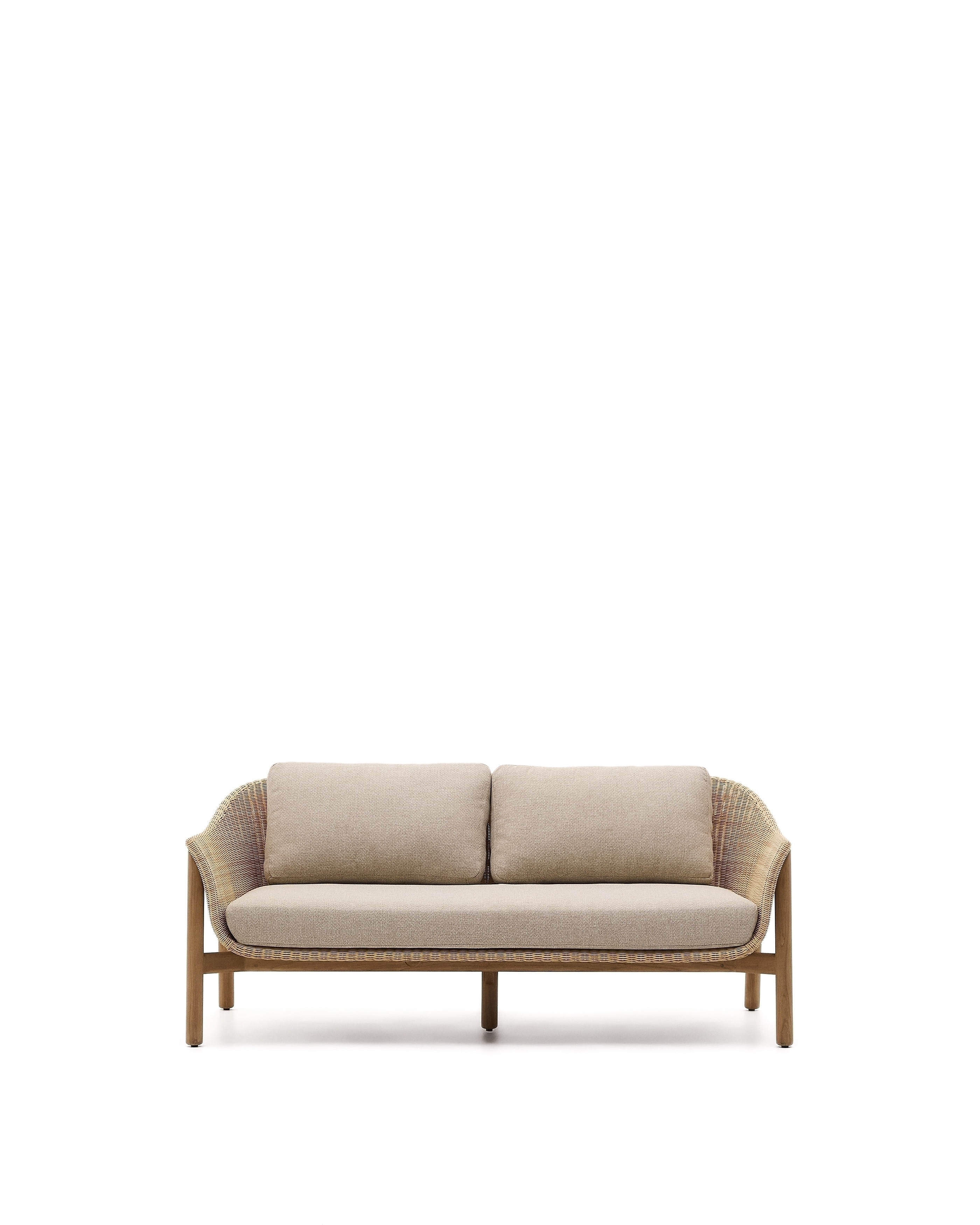 Двухместный диван Galea из тикового дерева и синтетического ротанга 170,5 см La Forma (ex Julia Grup)