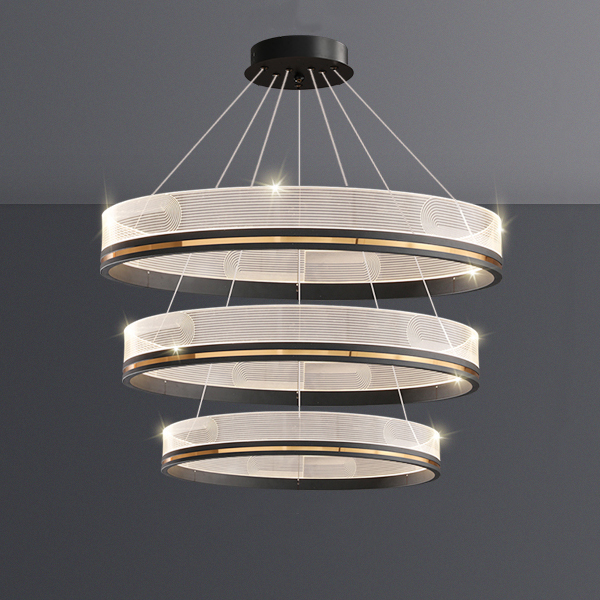 Подвесная люстра DILEMMA D40+60+80 Black by ImperiumLoft