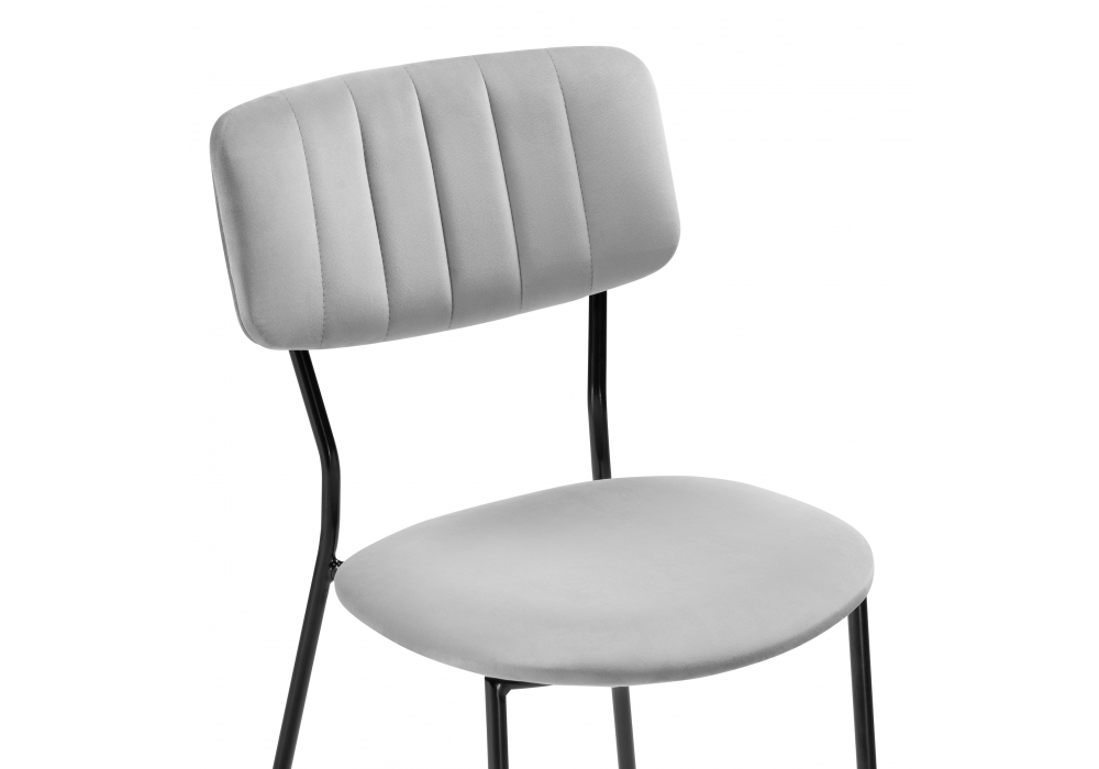 Стул Woodville Фиер серый / черный глянец 494368