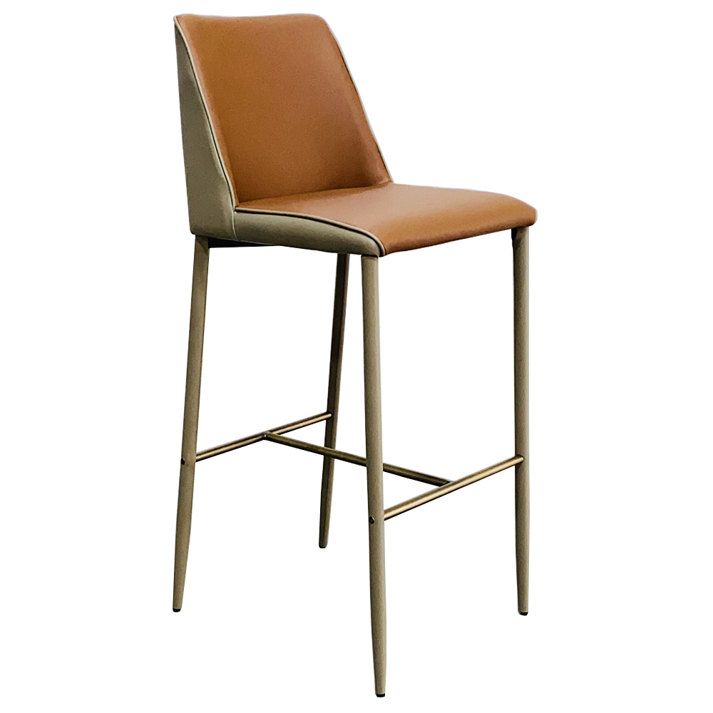 Стул барный экокожа терракотовый/бежевый Garda Decor 163YH-16995