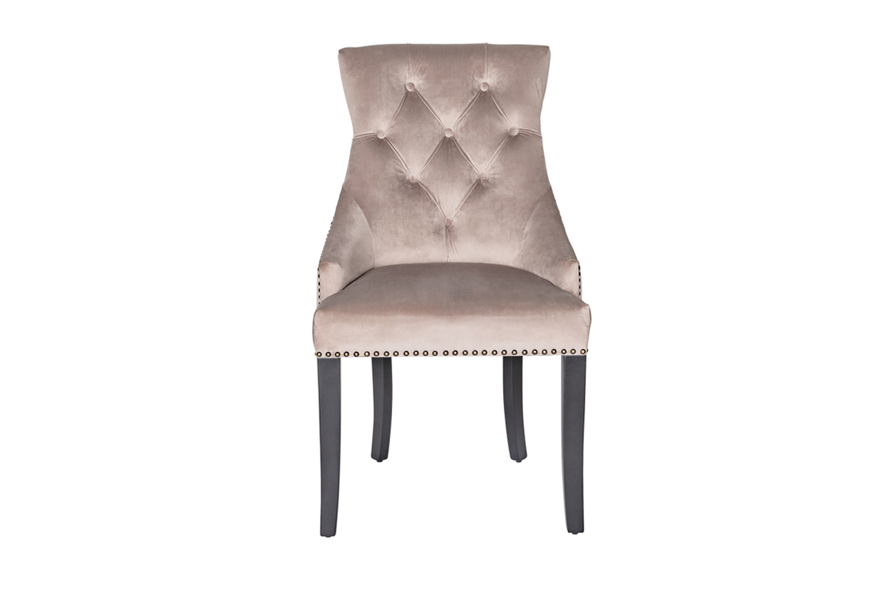 Стул велюровый серо-бежевый Garda Decor 236-2K-БЕЖ-Riv16