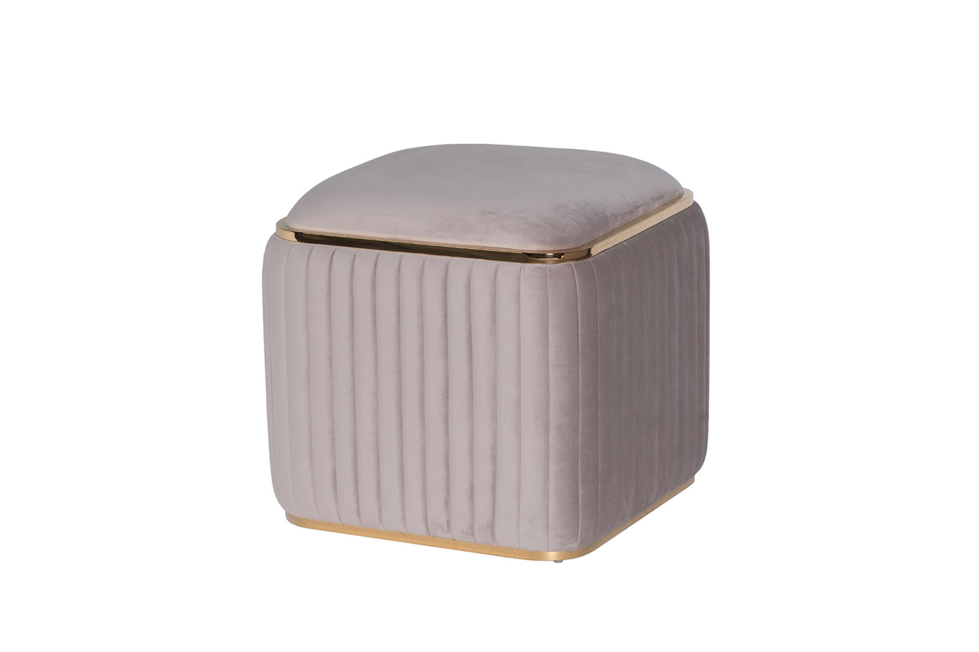 Пуф Glarus велюровый серый Garda Decor 102AN-PUF-1300-SER