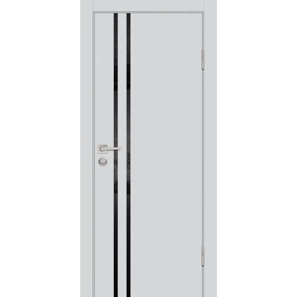 Межкомнатная дверь Graf P-11 черный лакобель Агат (2000 х 600)