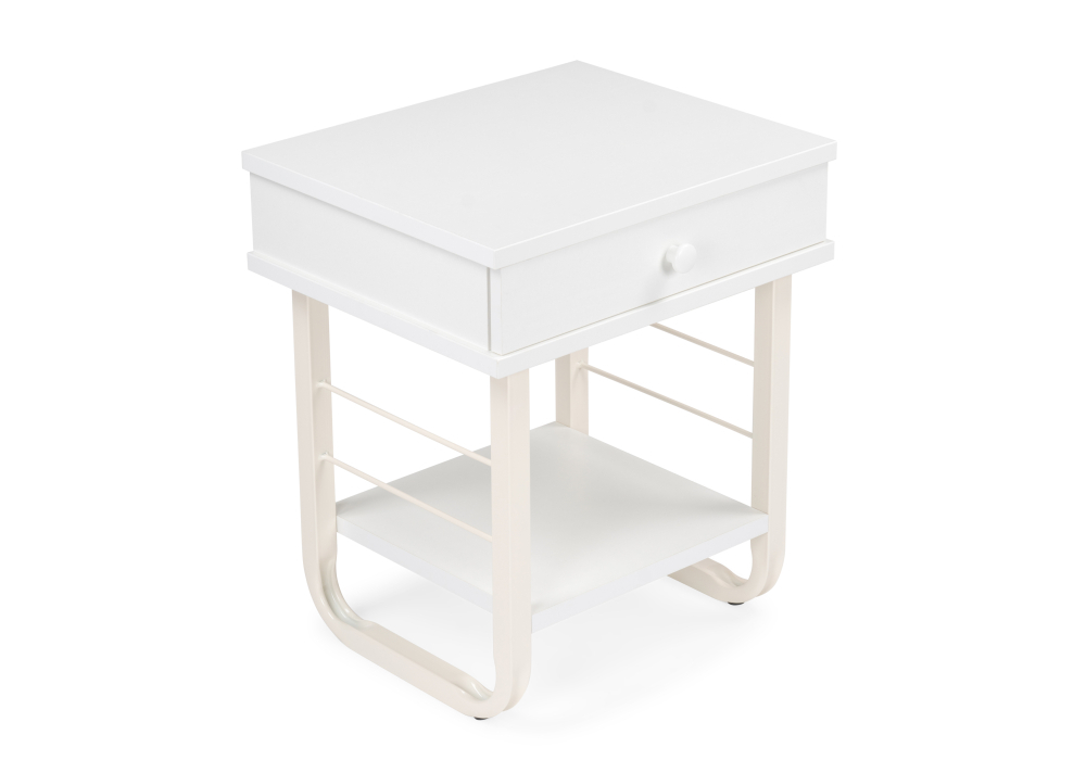 Тумба прикроватная Woodville Малгома белая 511606