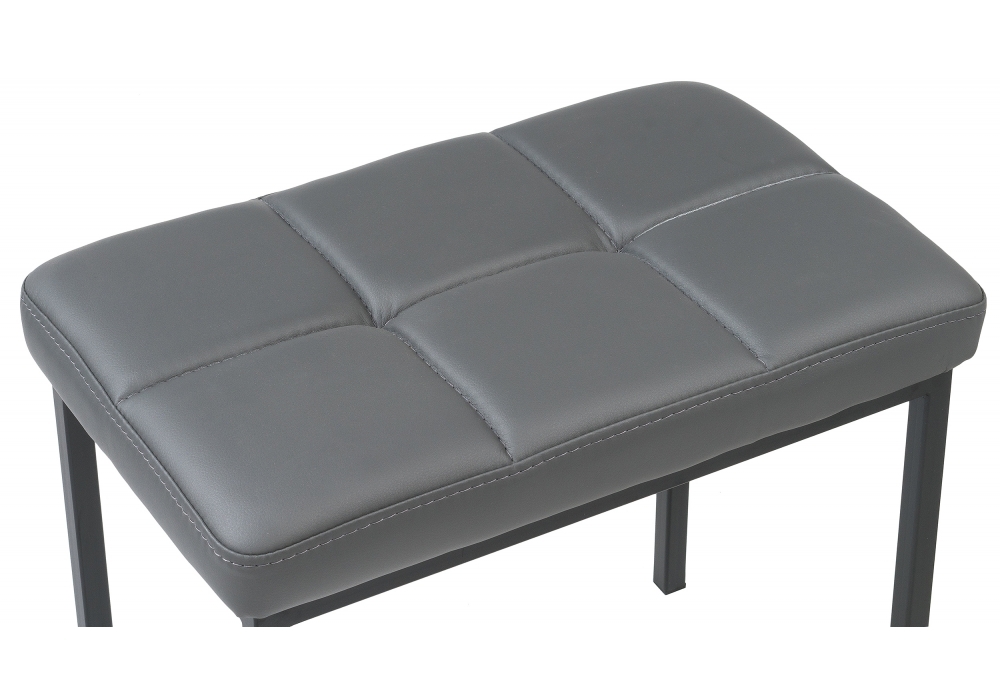 Банкетка Woodville Дион кожзам темно-серый / черный матовый 424172