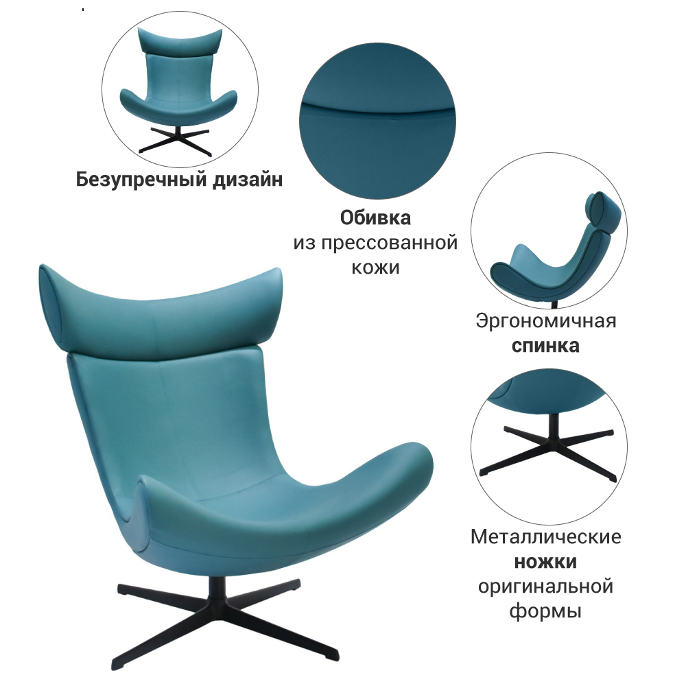Кресло IMOLA бирюзовый Bradex Home FR 0669