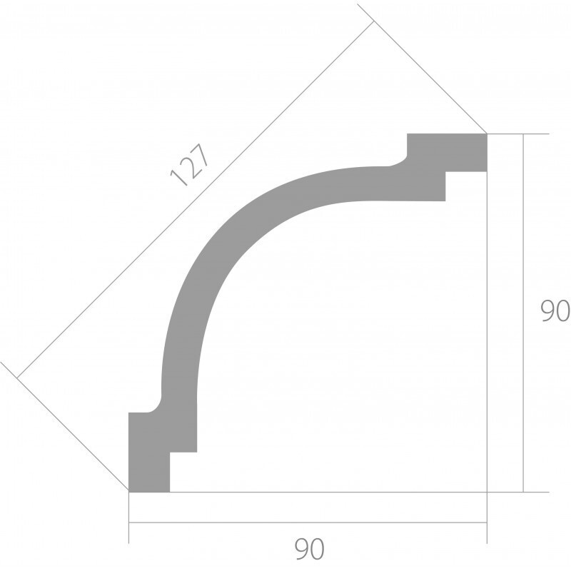 Карниз Ultrawood арт. CR 2390 (2440 х 90 х 90)