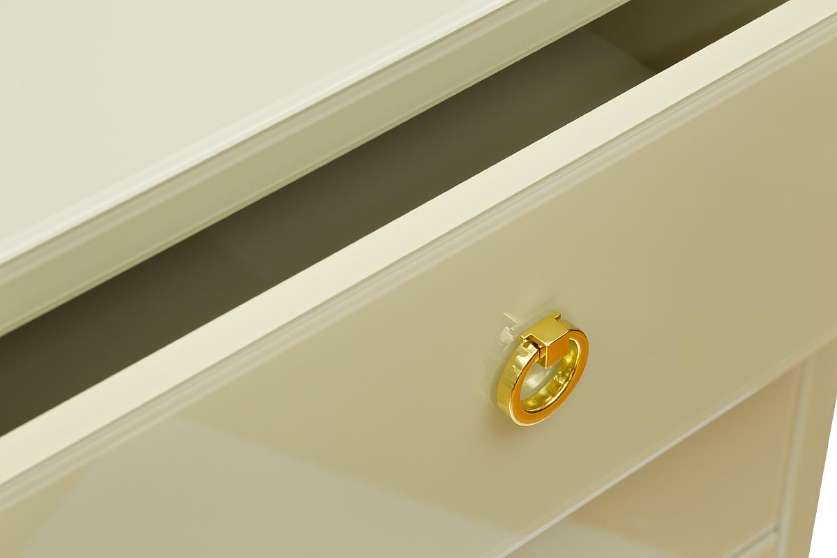 Комод со стеклянной столешницей бежевый Garda Decor KFG005E7