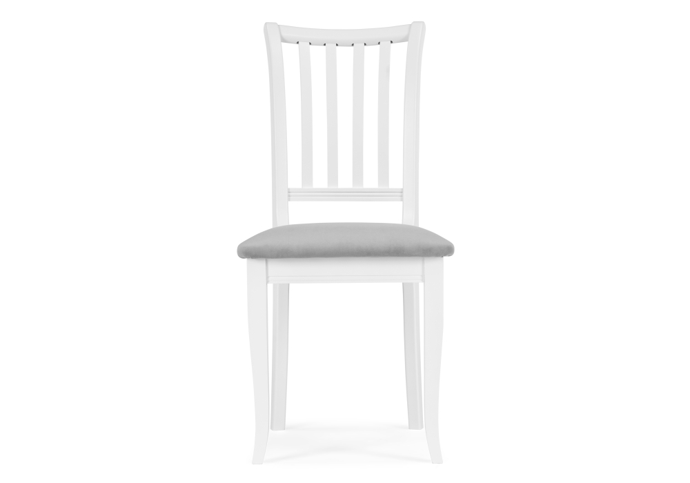 Стул деревянный Woodville Фрезино серый велюр / белый 515972