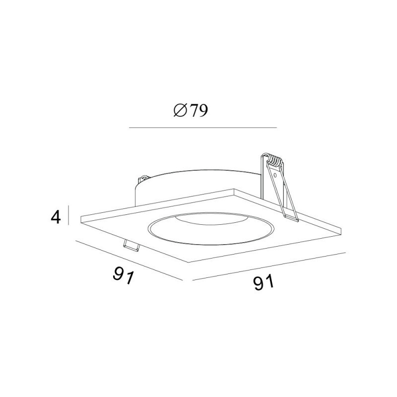 Встраиваемый светильник Denkirs DK2025-WH