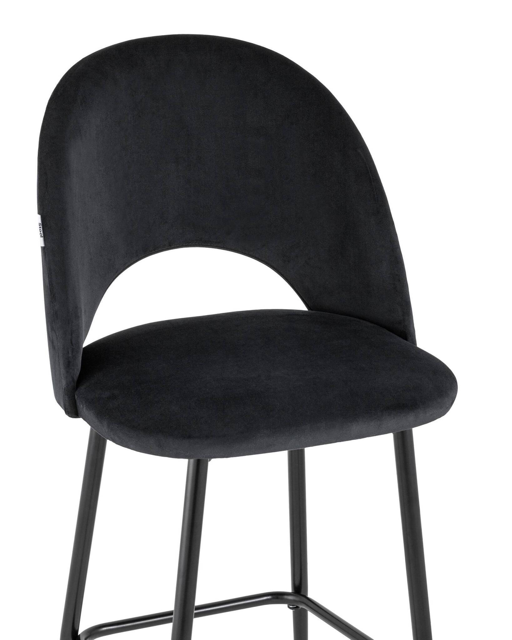 Стул барный Меган велюр черный Stool Group