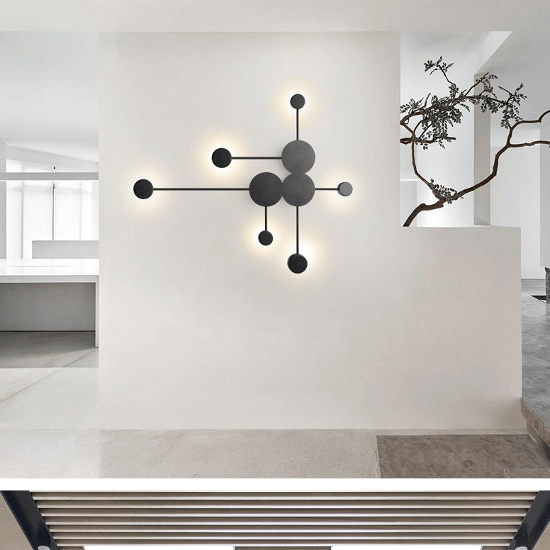 Бра Pin Wall Light 6 Black by ImperiumLoft