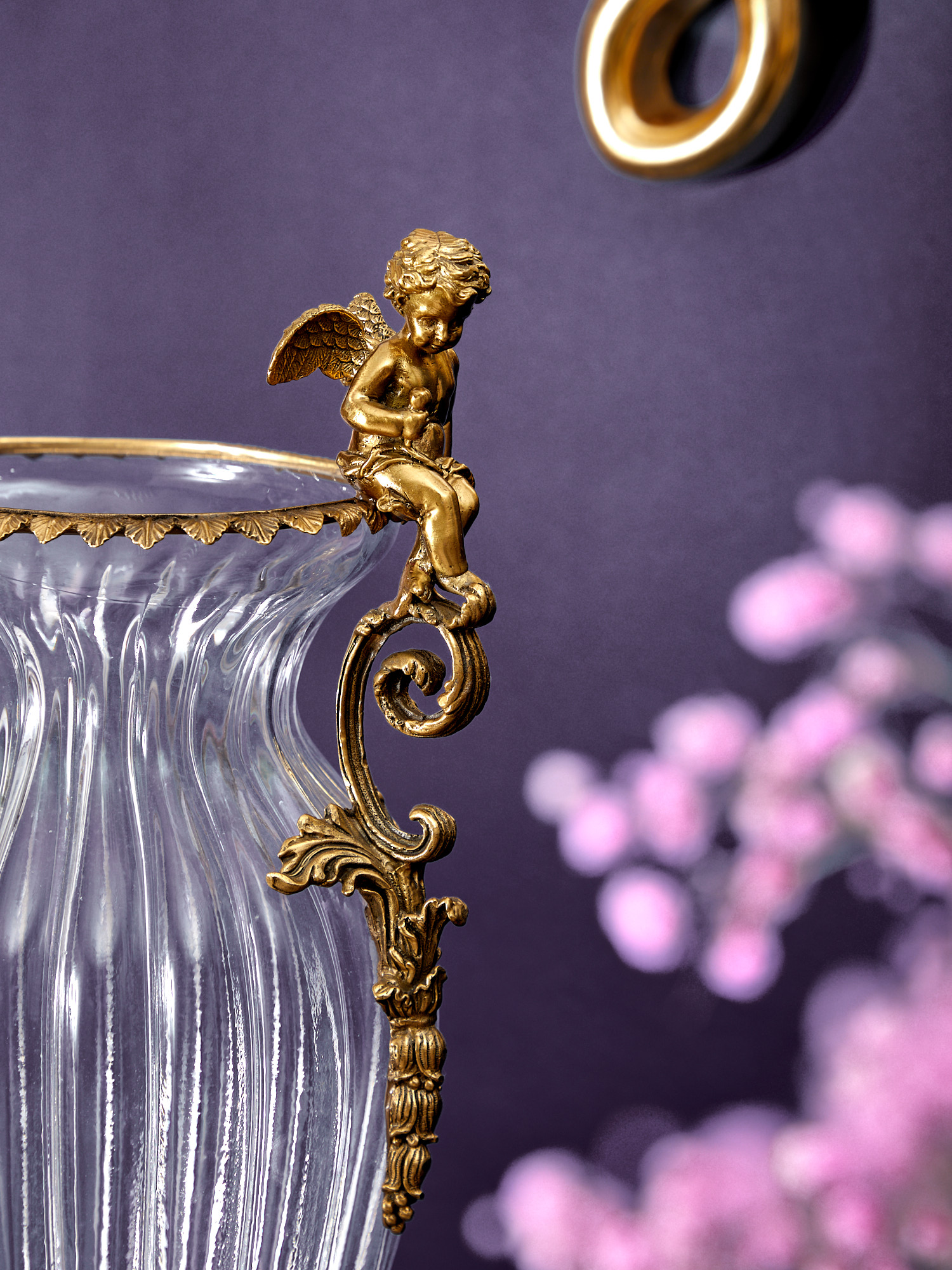 Ваза с ангелами Glasar HGL321/1/GLASS