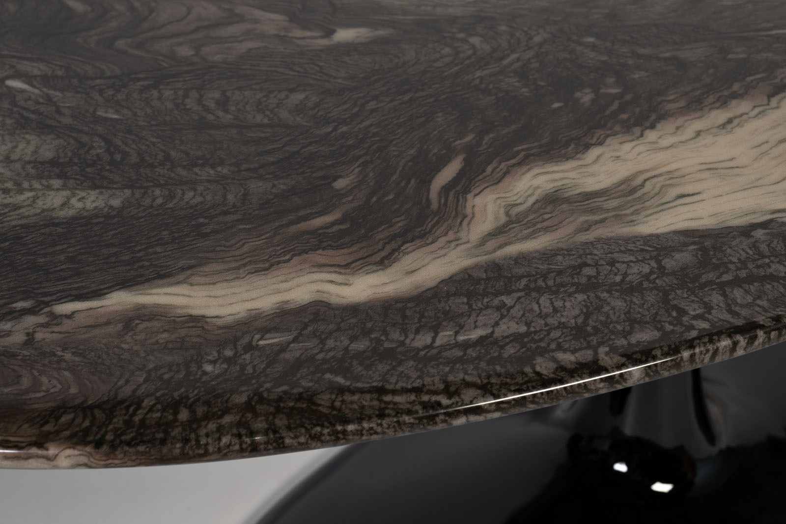 Стол журнальный овальный Cippolo черный искусственный мрамор Garda Decor 33FS-3076STOL/ZH