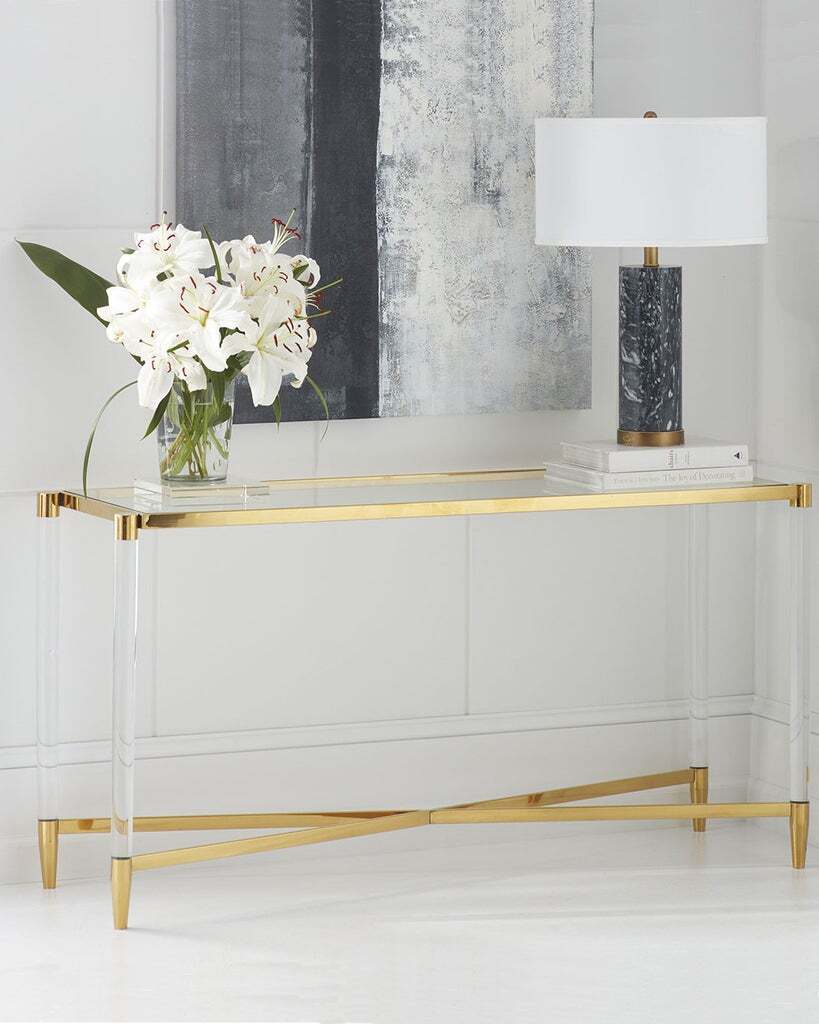 Прямоугольная золотая консоль Ясмин Louvre Home LHF010