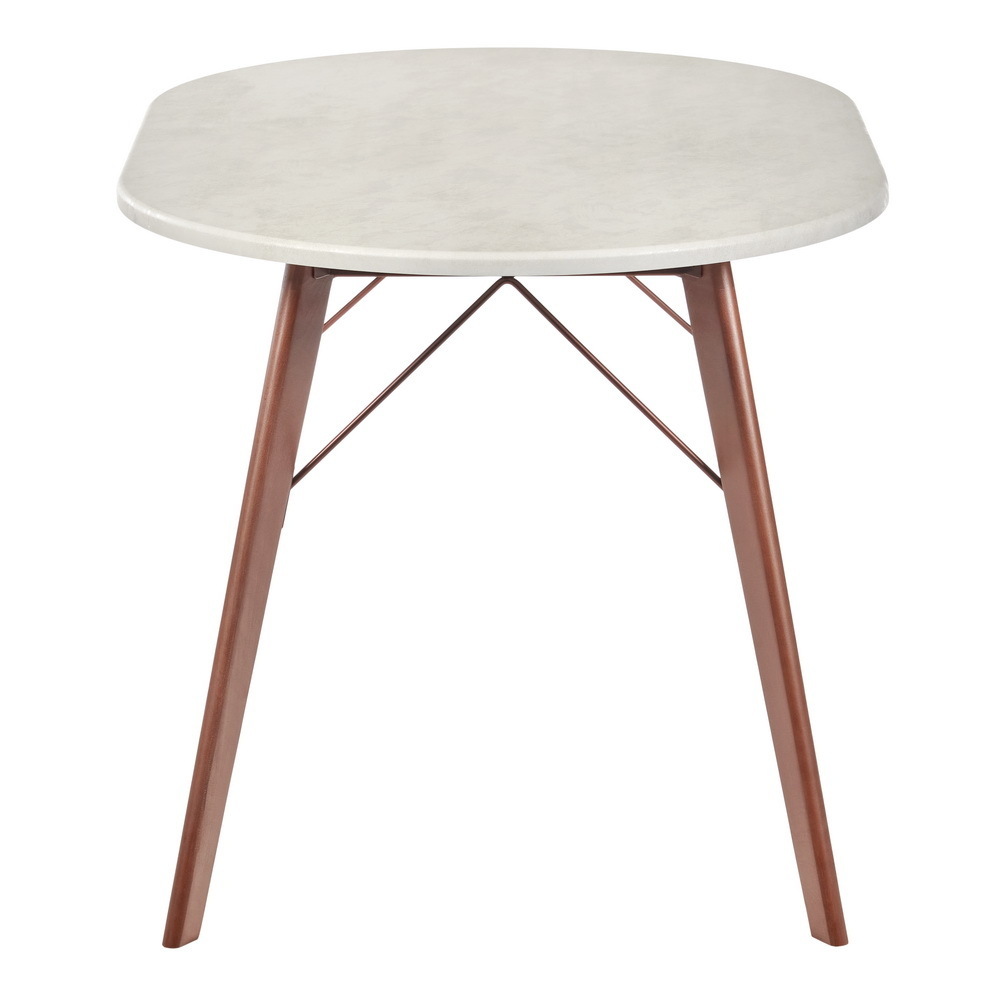 Стол Aida овальный 120x80x71,5 см, бетон крем, темный орех Bradex Home RF 0070