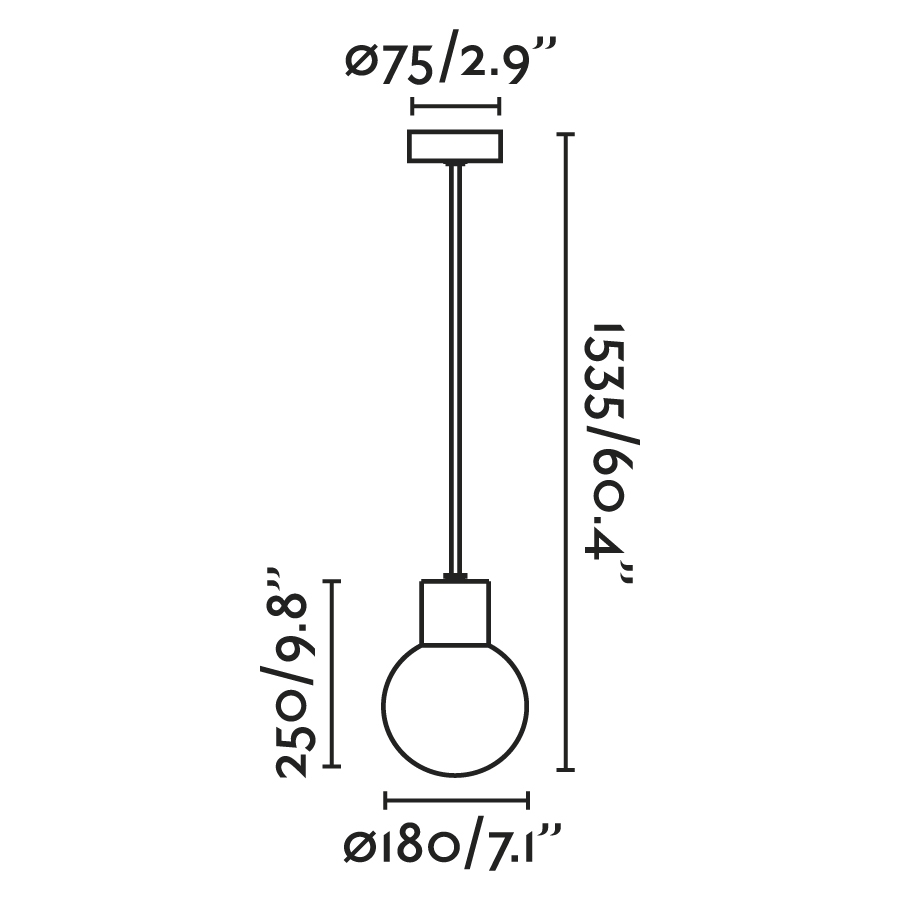 Уличный подвесной светильник Noom темно-серого цвета 1XE27 MAX 15W Faro