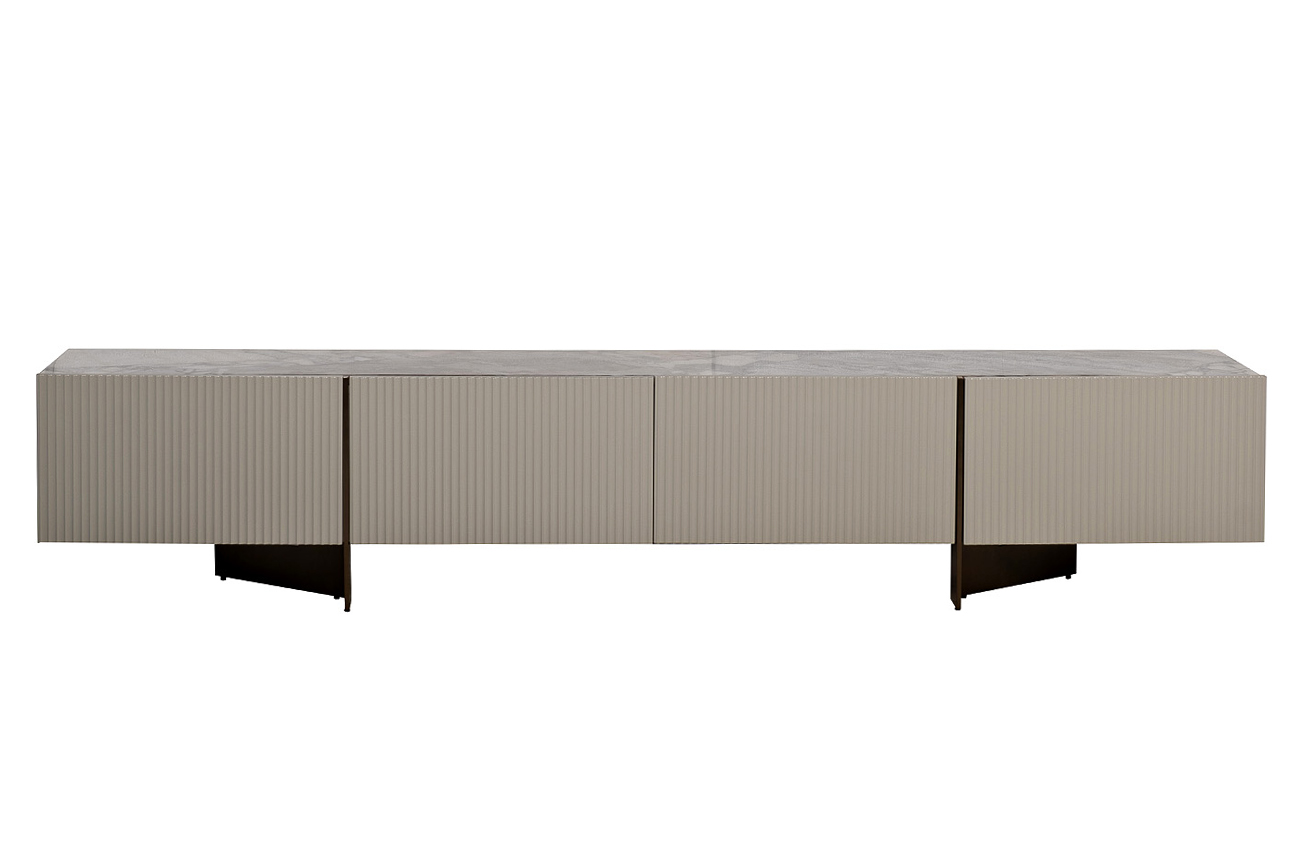 Тумба под телевизор с мраморной столешницей серая Garda Decor 58DB-21630