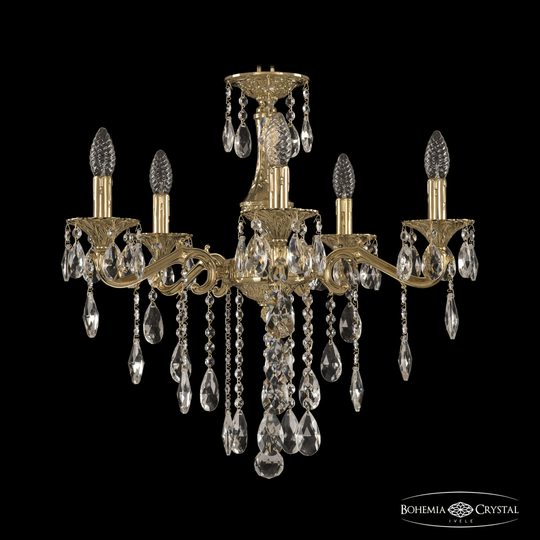 Люстра бронзовая с хрусталём 72102/5/175 B G