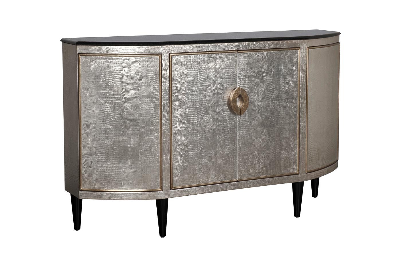 Комод серебристый с гранитной столешницей Garda Decor ART-N2911-S