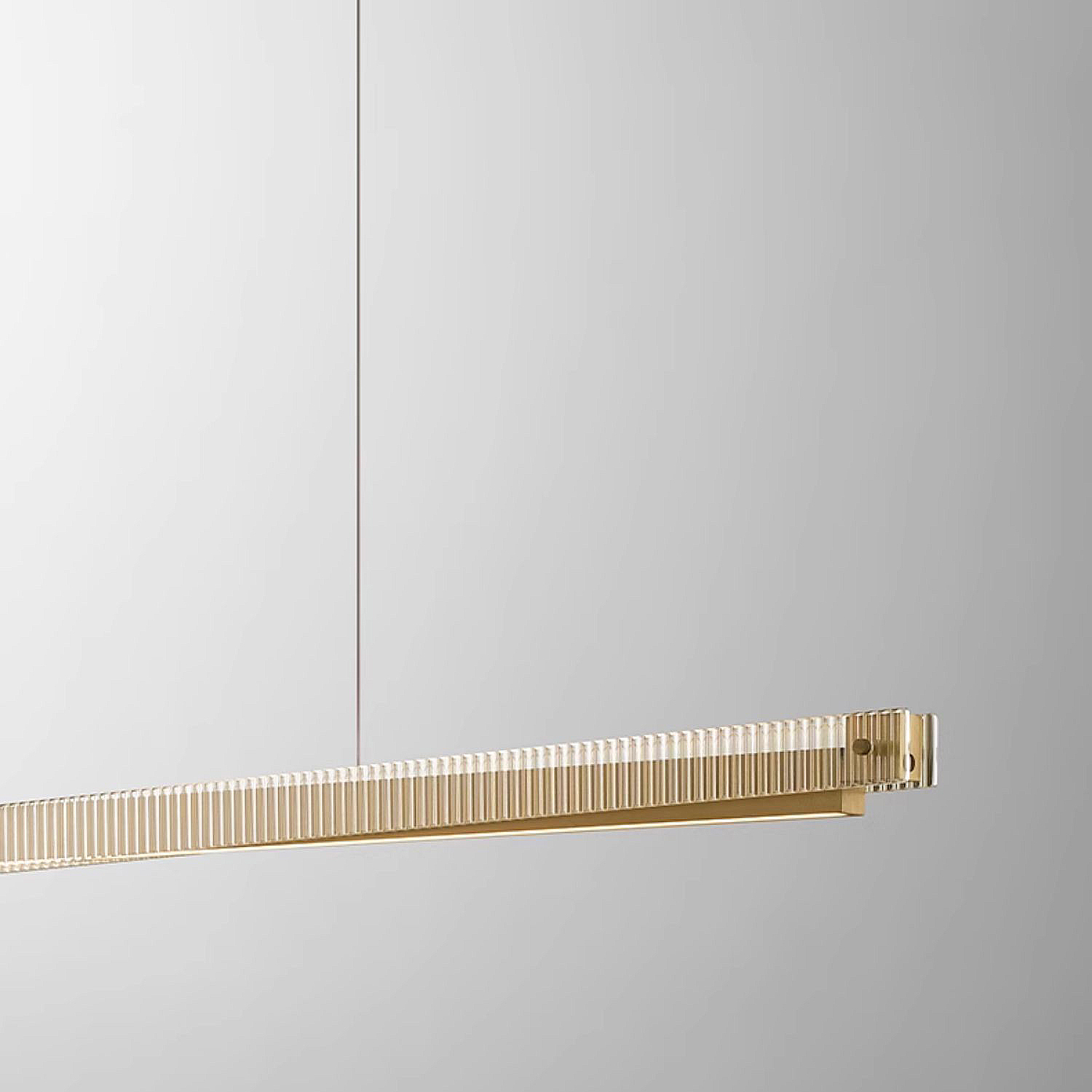 Реечный, рядный светильник CHIFFA SKEW L100 BRASS by ImperiumLoft