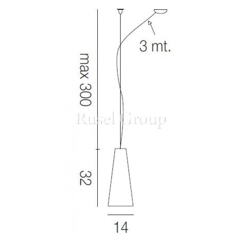 Подвесной светильник Vistosi CHEOPE SP P D1