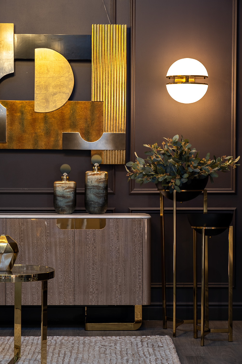 Флакон декоративный золотисто-зеленый Garda Decor 71PN-5164