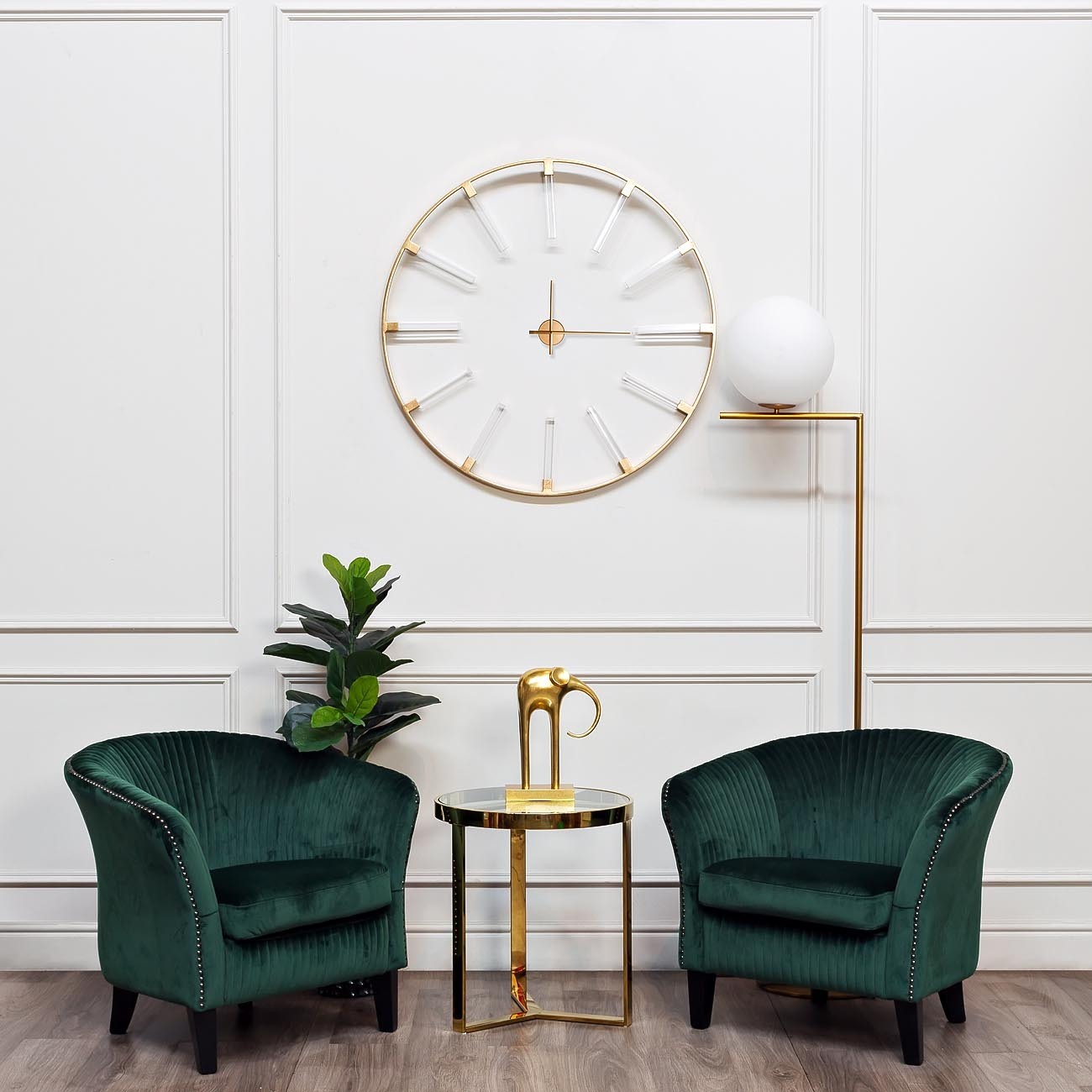 Часы настенные круглые золотые 91см Garda Decor 19-ОА-6157