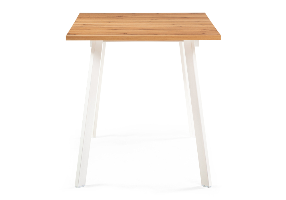 Стол деревянный Woodville Стол раскладной Колон Лофт 120(160)х75х75 25 мм дуб вотан / белый матовый 489643