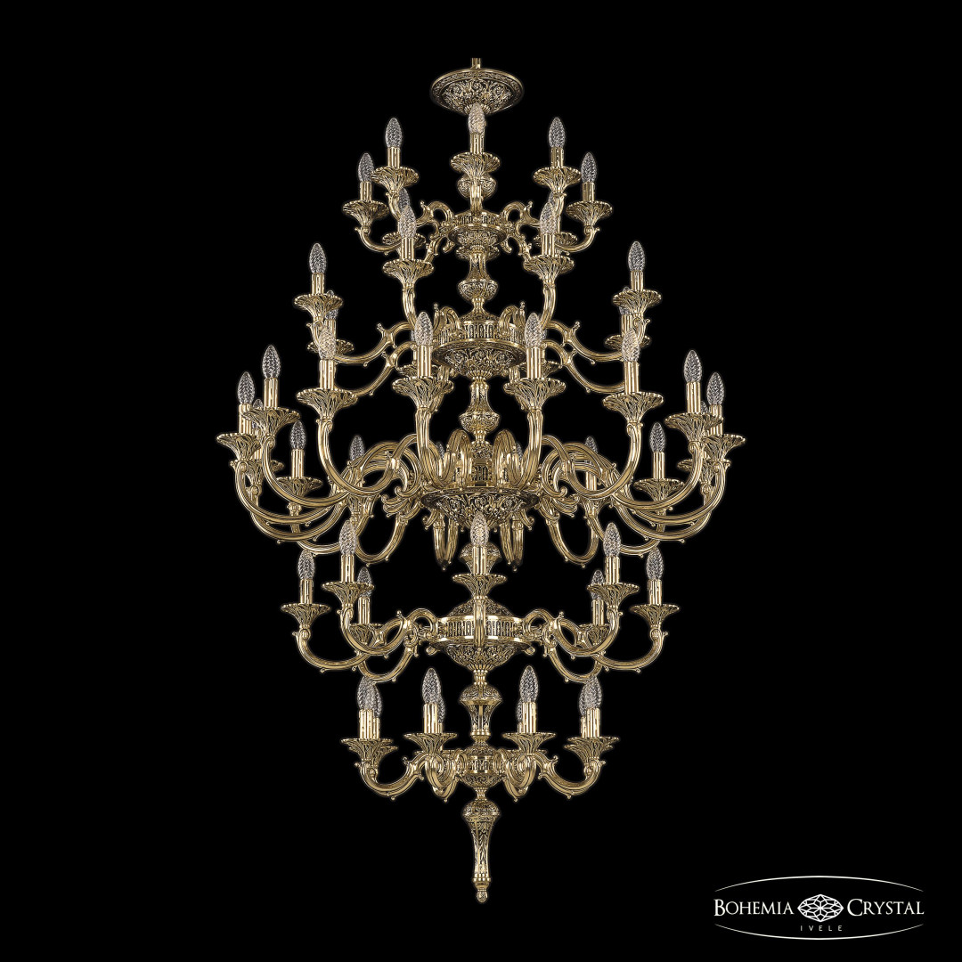 Люстра бронзовая с хрусталём 72101/8+8+16+8+8/360/5d GB