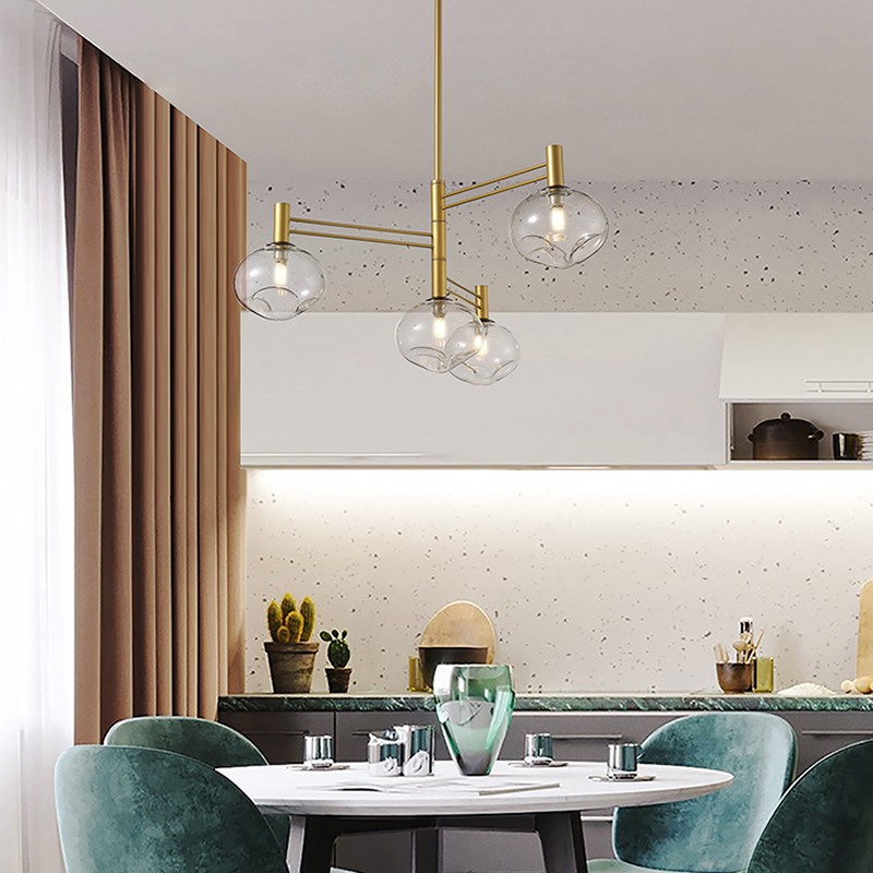 Подвесная люстра TEMPER L4 Gold by ImperiumLoft