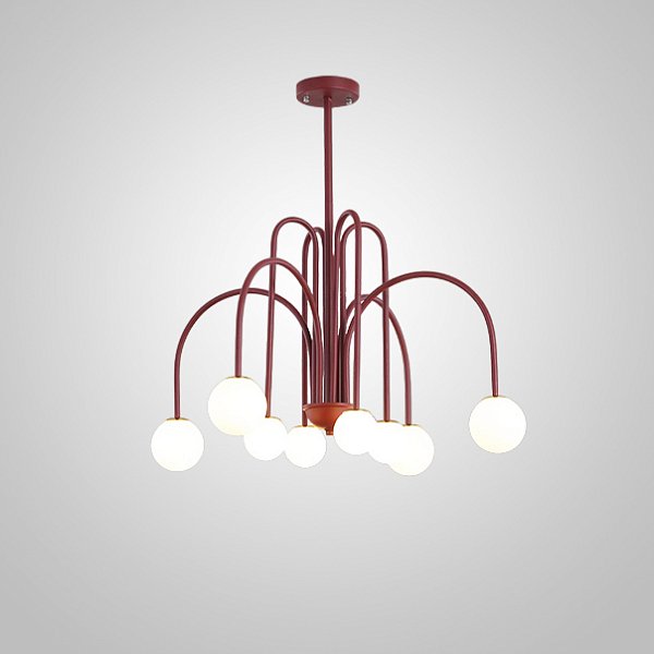 Потолочная люстра DAY L8 D75 Red by ImperiumLoft