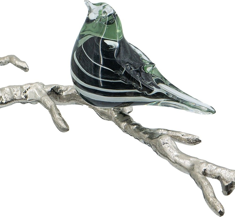 Декор с подсвечником Птичка на ветке Glasar 77737-DS