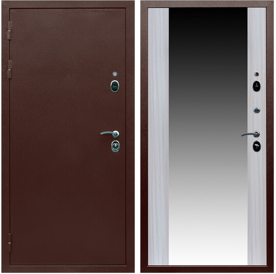 Дверь входная Graf Люкс ТП-70 Антик медь / МДФ 16 мм СБ-16 Сандал белый