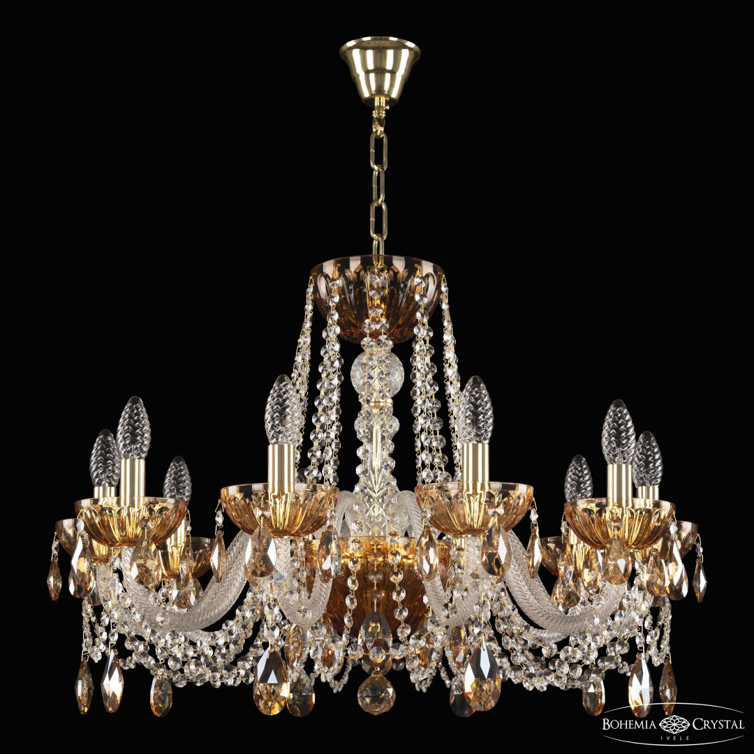 Люстра 5402/10/240 G Amber/M-1H K721 Bohemia Ivele Crystal
