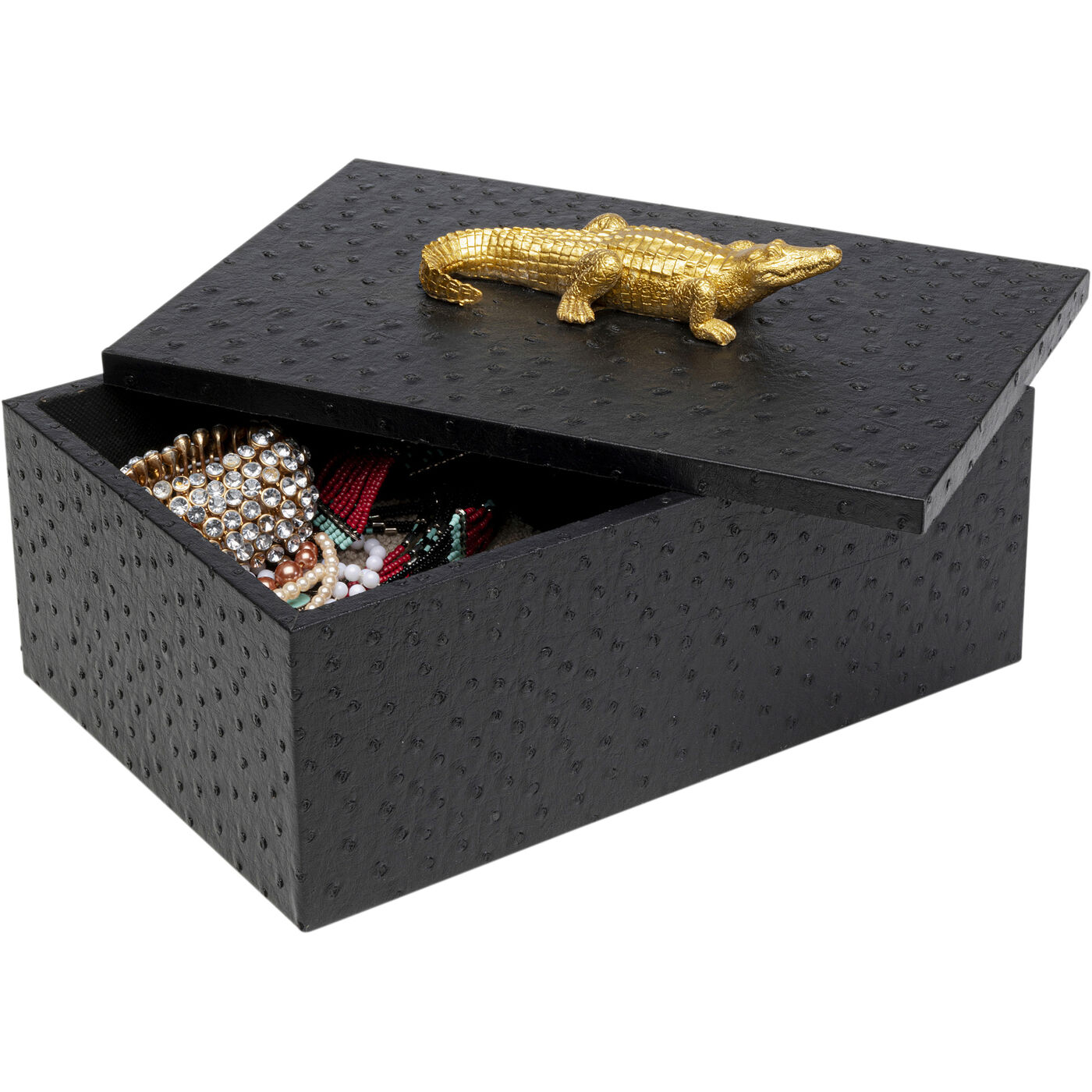 Шкатулка Crocodile Black (2 шт) KARE 56261