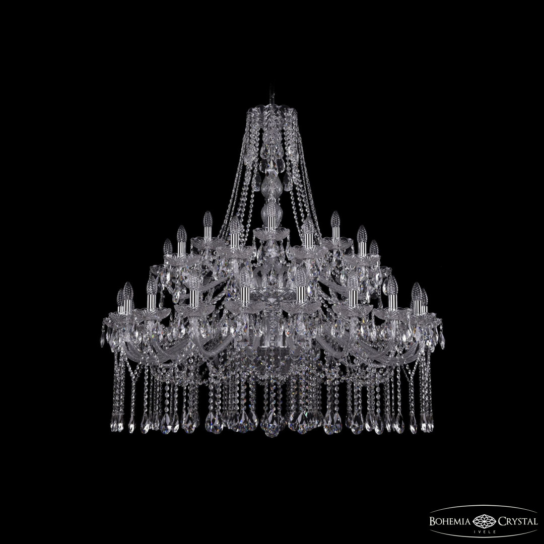 Люстра хрустальная 1413/20+10+5/400/2d Ni