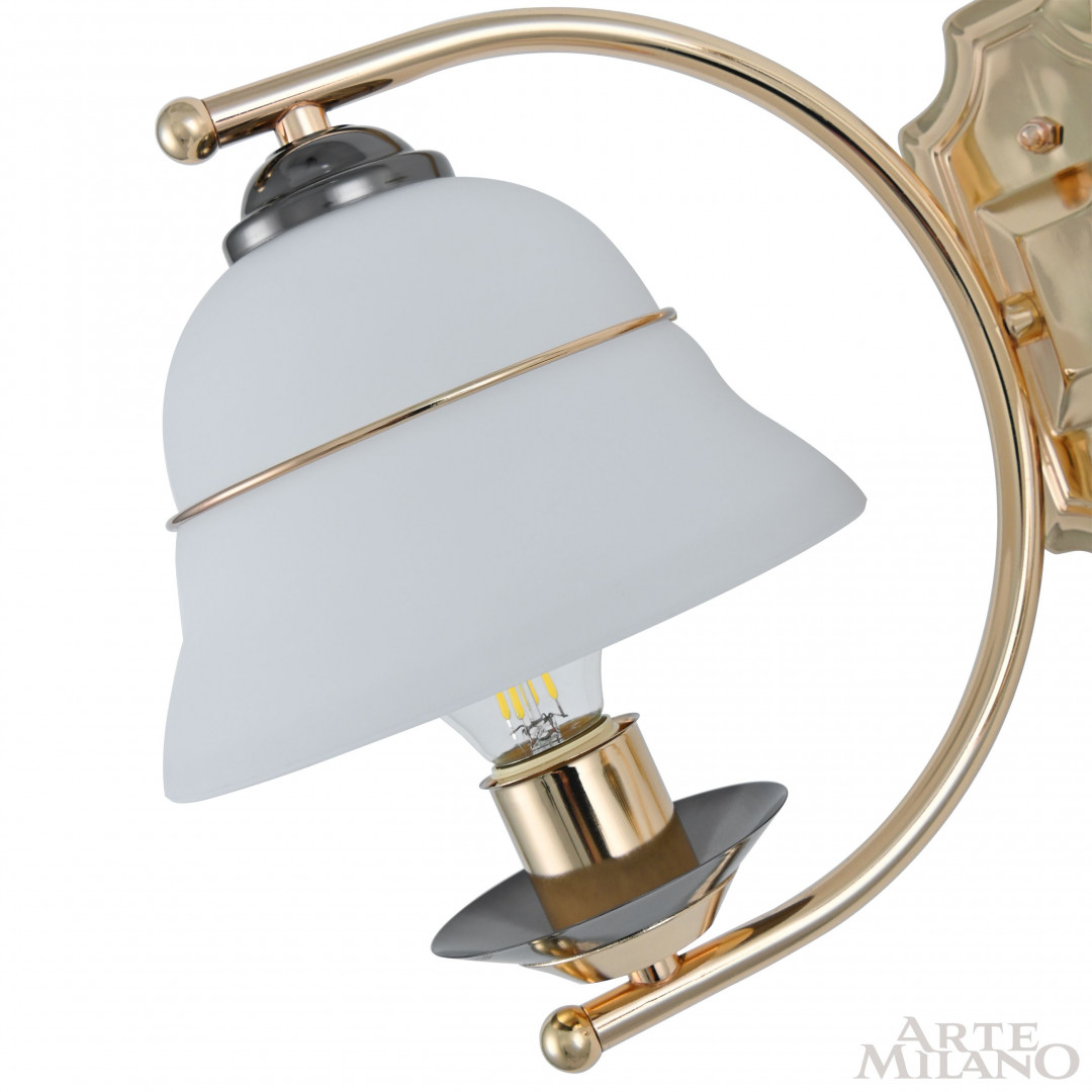 Люстра подвесная с плафонами 301240/5 Bk/Gd Arte Milano