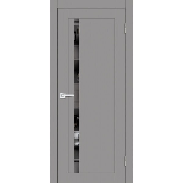 Межкомнатная дверь Graf PST-8 Зеркало тонированное серый бархат (1900 х 600)