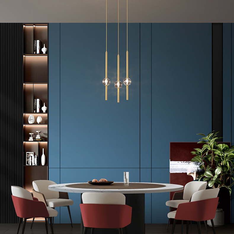 Подвесной светильник SOCRATES COMBO D30 L6 Brass by ImperiumLoft