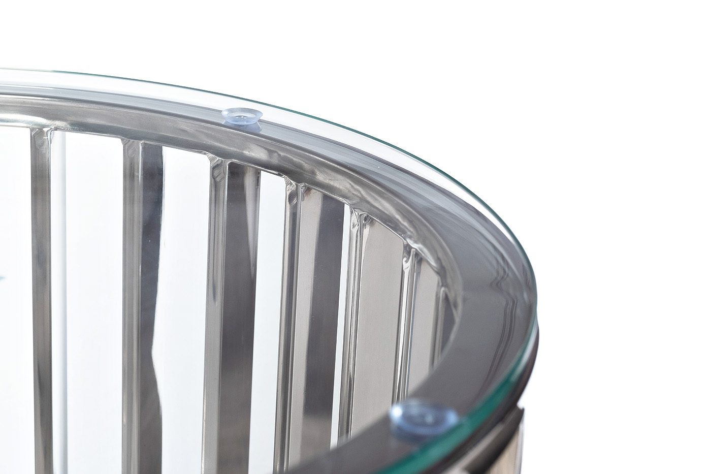 Столик журнальный прозрачное стекло/серебро Garda Decor 13RXET8077-SILVER