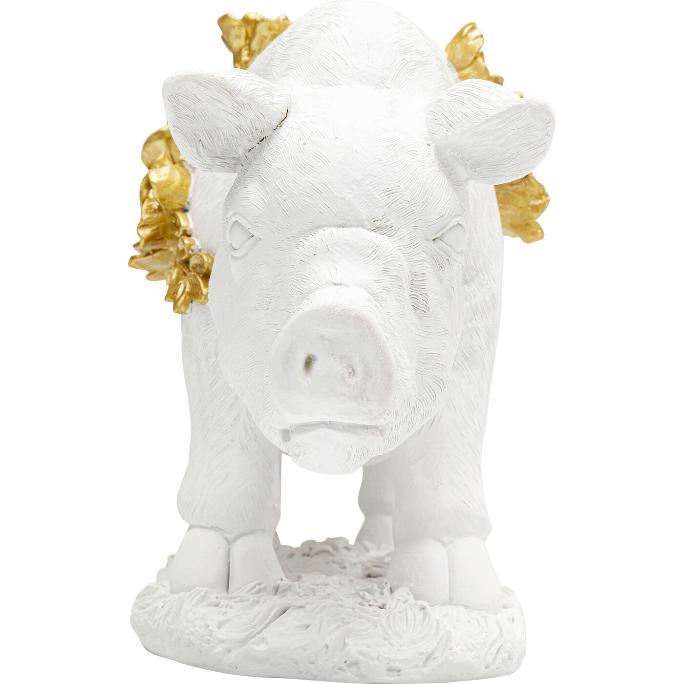 Фигура декоративная Flower Pig White 21cm KARE 57258