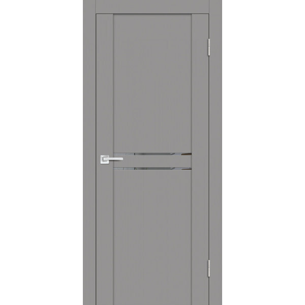 Межкомнатная дверь Graf PST-4 Зеркало тонированное серый бархат (2000 х 800)